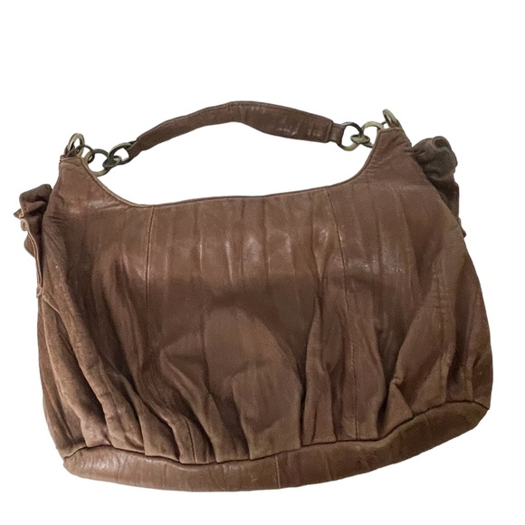 Adrienne Vittadini shoulder purse brown soft leather - Picture 1 of 11